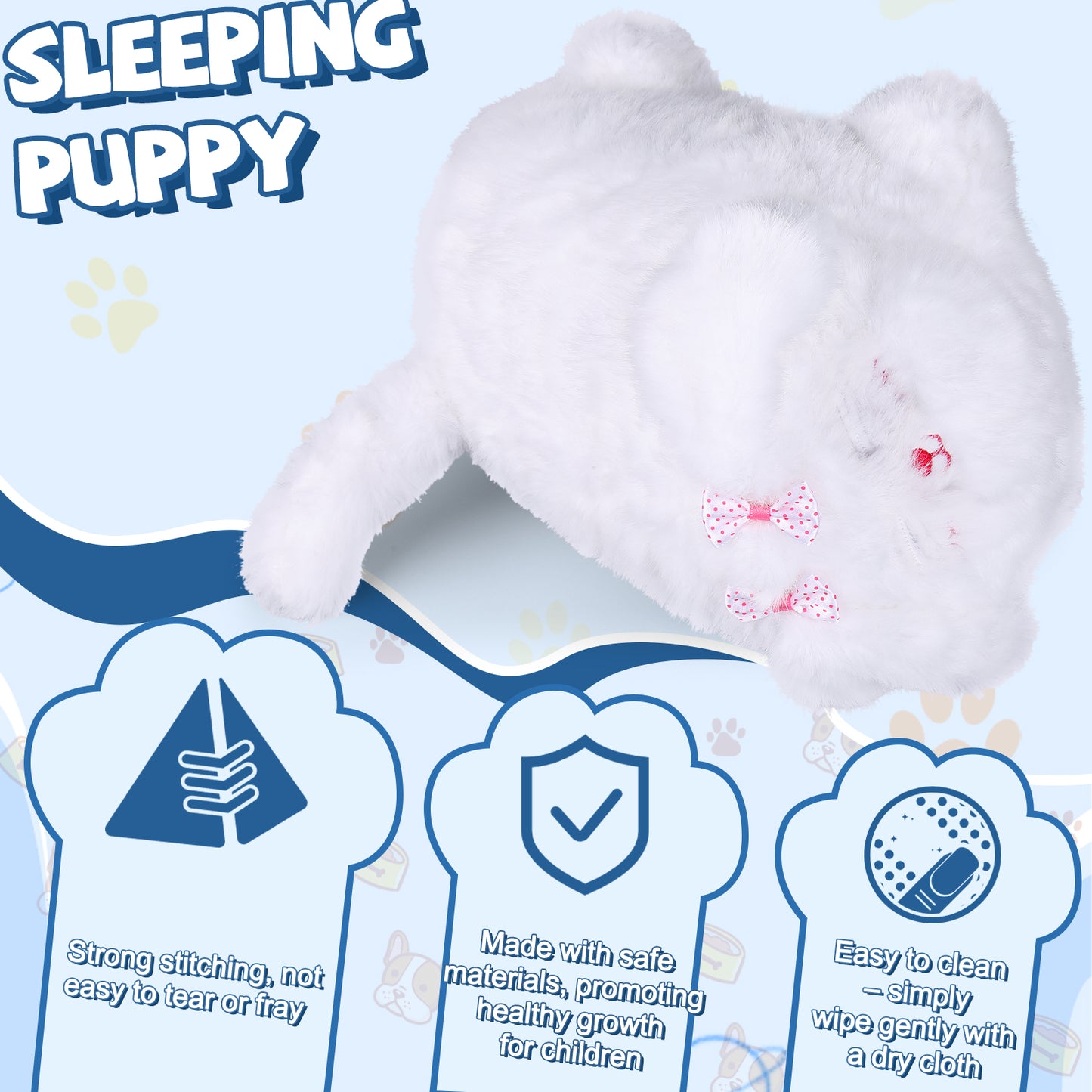 Interactive Dog Toys for Kids 3-7, Plush Toy Dogs That Barks, Blink and Talk, Children's Toy Puppy with Pet Waterer, Milk Bottle and Pet Bowl, Creative for Boys and Girls