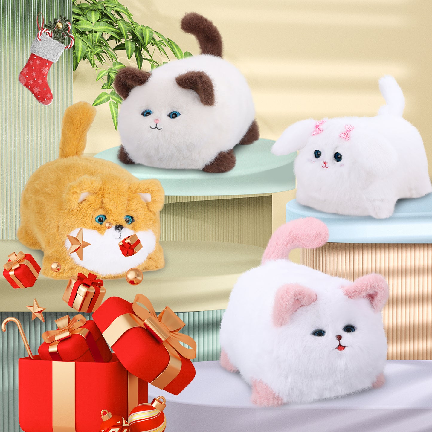 Interactive Dog Toys for Kids 3-7, Plush Toy Dogs That Barks, Blink and Talk, Children's Toy Puppy with Pet Waterer, Milk Bottle and Pet Bowl, Creative for Boys and Girls