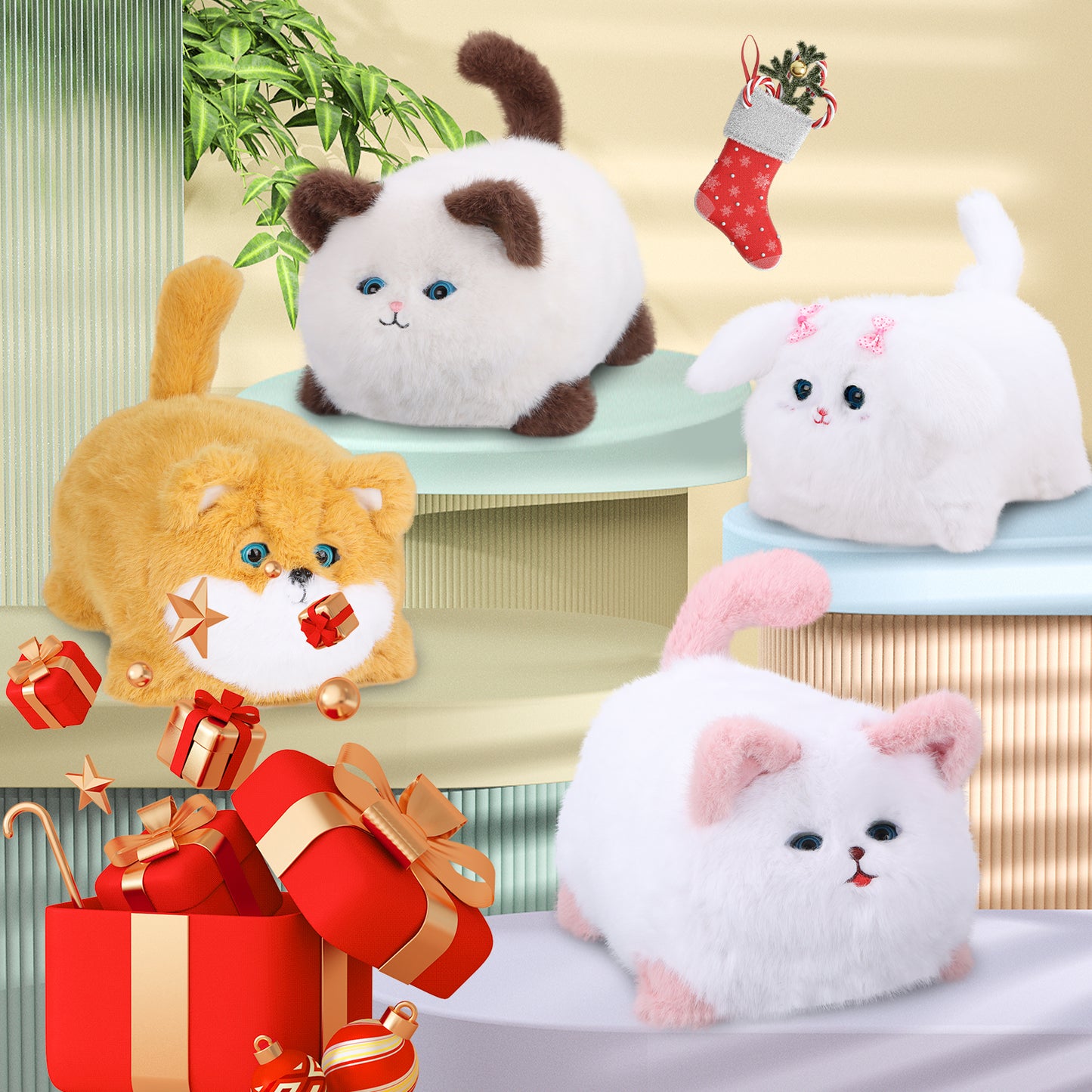 Interactive Dog Toys for Kids 3-7, Plush Toy Dogs That Barks, Blink and Talk, Children's Toy Puppy with Pet Waterer, Milk Bottle and Pet Bowl, Creative for Boys and Girls