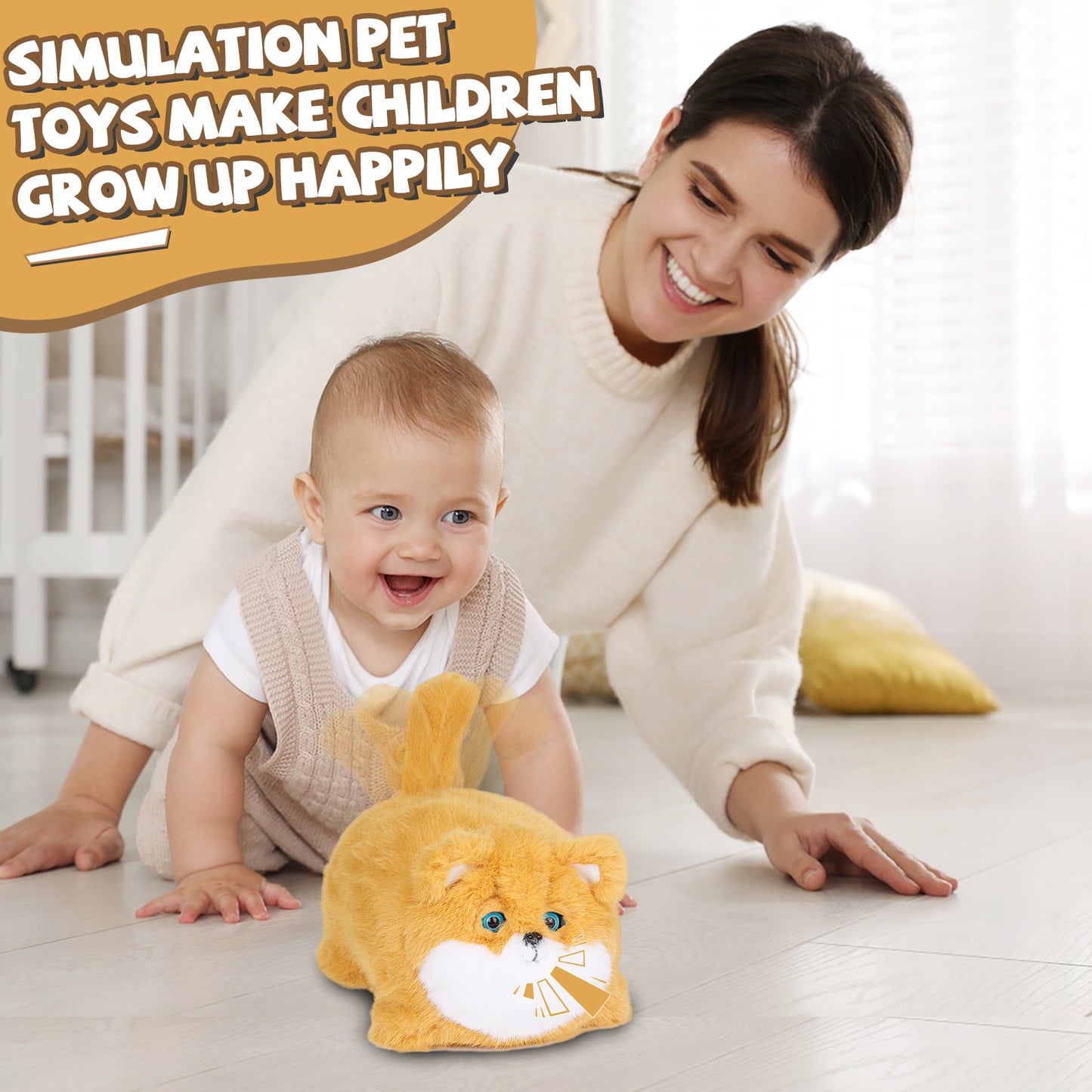 Interactive Dog Toys for Kids 3-7, Plush Toy Dogs That Barks, Blink and Talk, Children's Toy Puppy with Pet Waterer, Milk Bottle and Pet Bowl, Creative for Boys and Girls