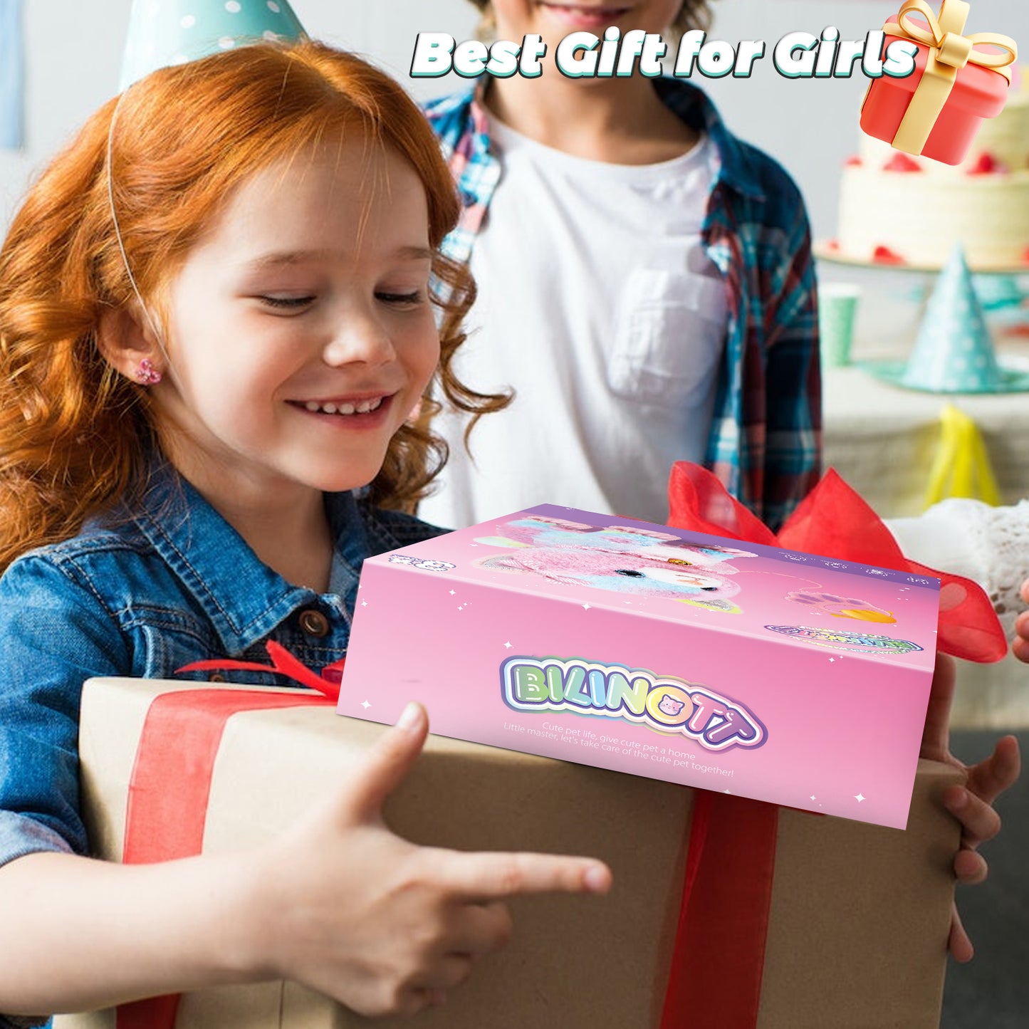 Bilinott Toy Cat for Kids, Touch and Voice Controlled Remote Control Cat with Leash, Lifelike Walking Cat Toy That Can Walk, Meow, and Wags Tail, Best Festive Gift for Boys and Girls Ages 3 4 5 6 7